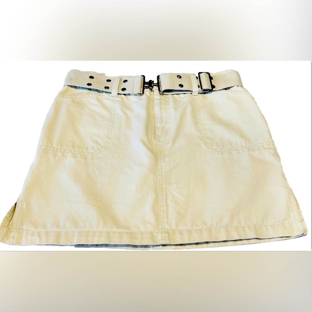 VINTAGE Y2K Old Navy Skirt & Matching Belt Pockets Size 4 Mini Old School NWOT